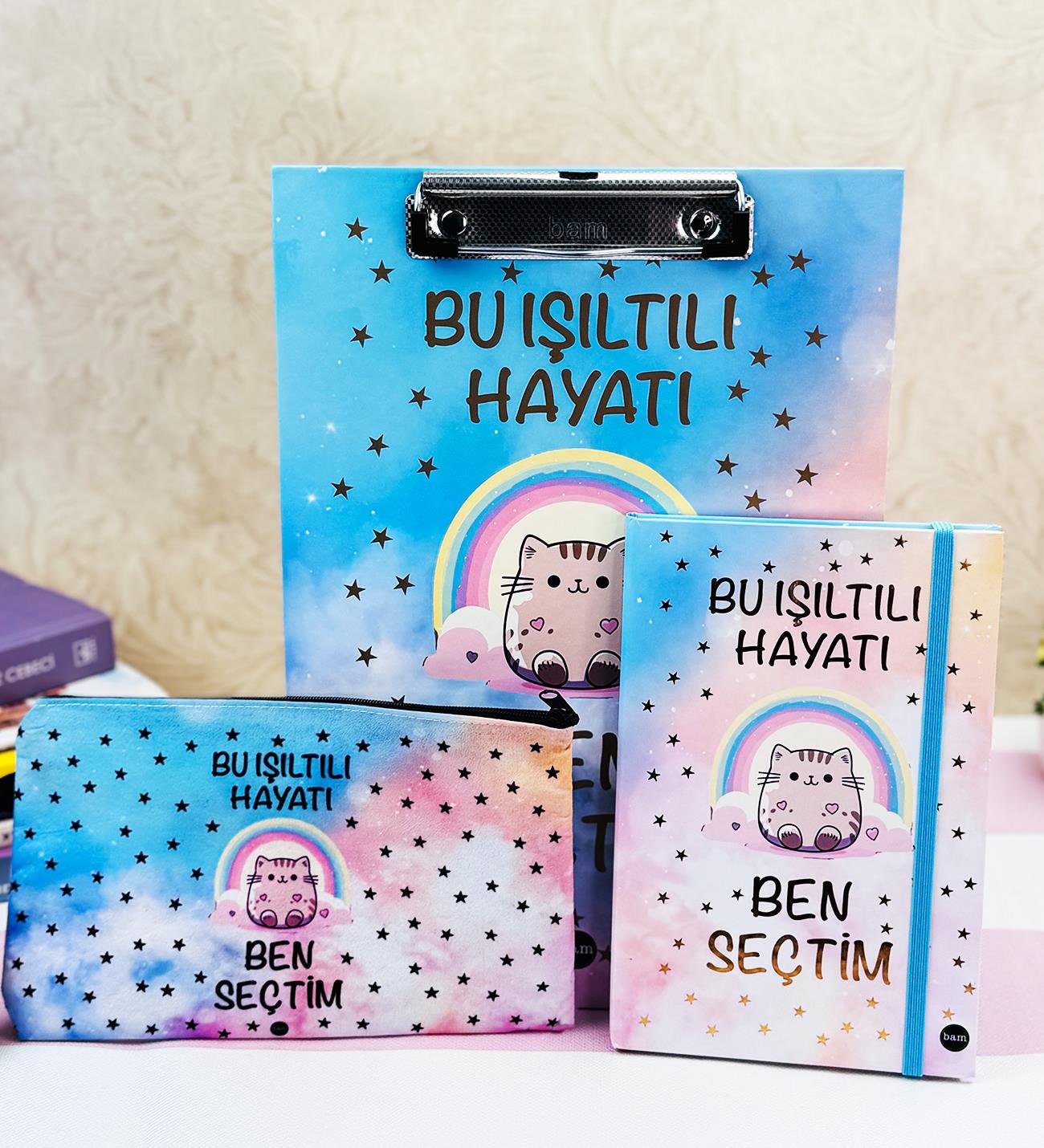 Bu Işıltılı Hayatı Ben Seçtim Tasarımlı Kırtasiye SetigiftmodaGmhs102040