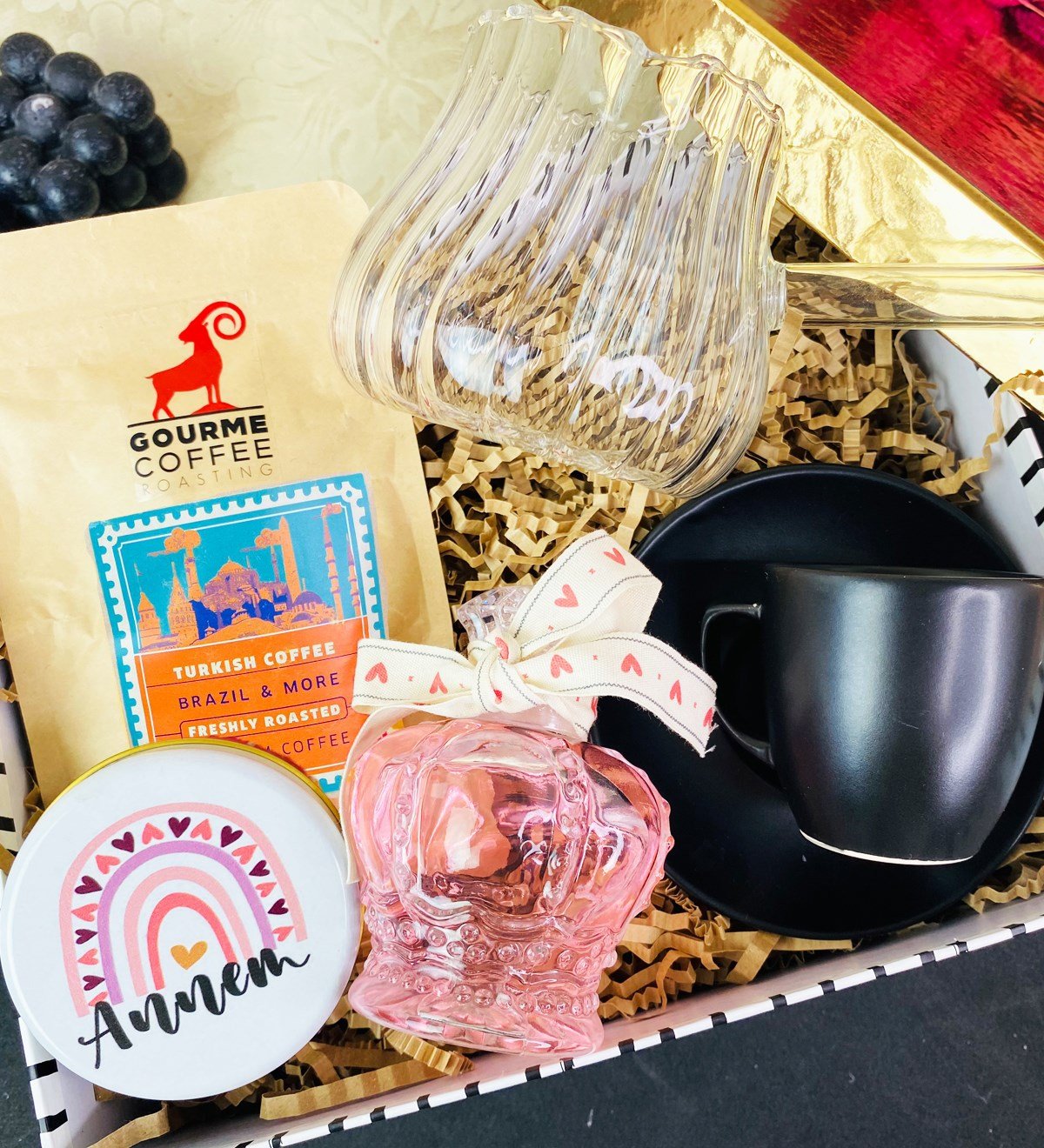 Gökkuşağı Annem Tasarımlı Premium Türk Kahvesi SetigiftmodaGmhs101658