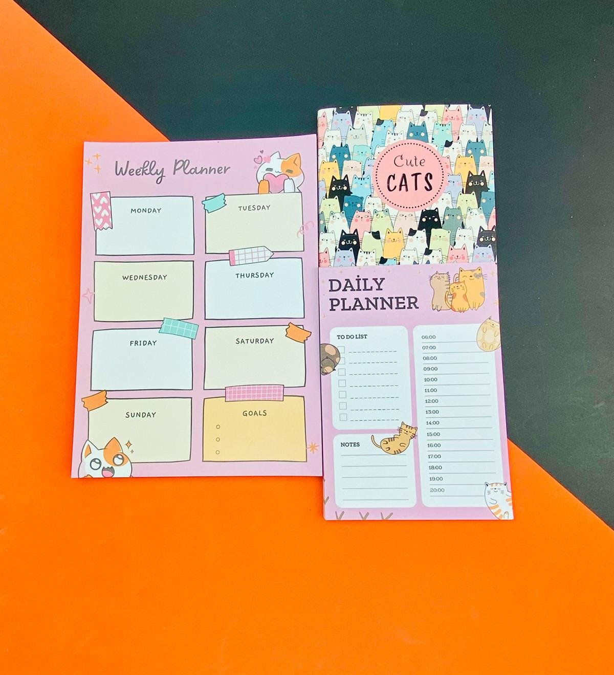To Do List Yapılacak Listesi Dikişli Defter ve Klavye Önü Haftalık Planlayıcı Set 01giftmodaGmhs101927