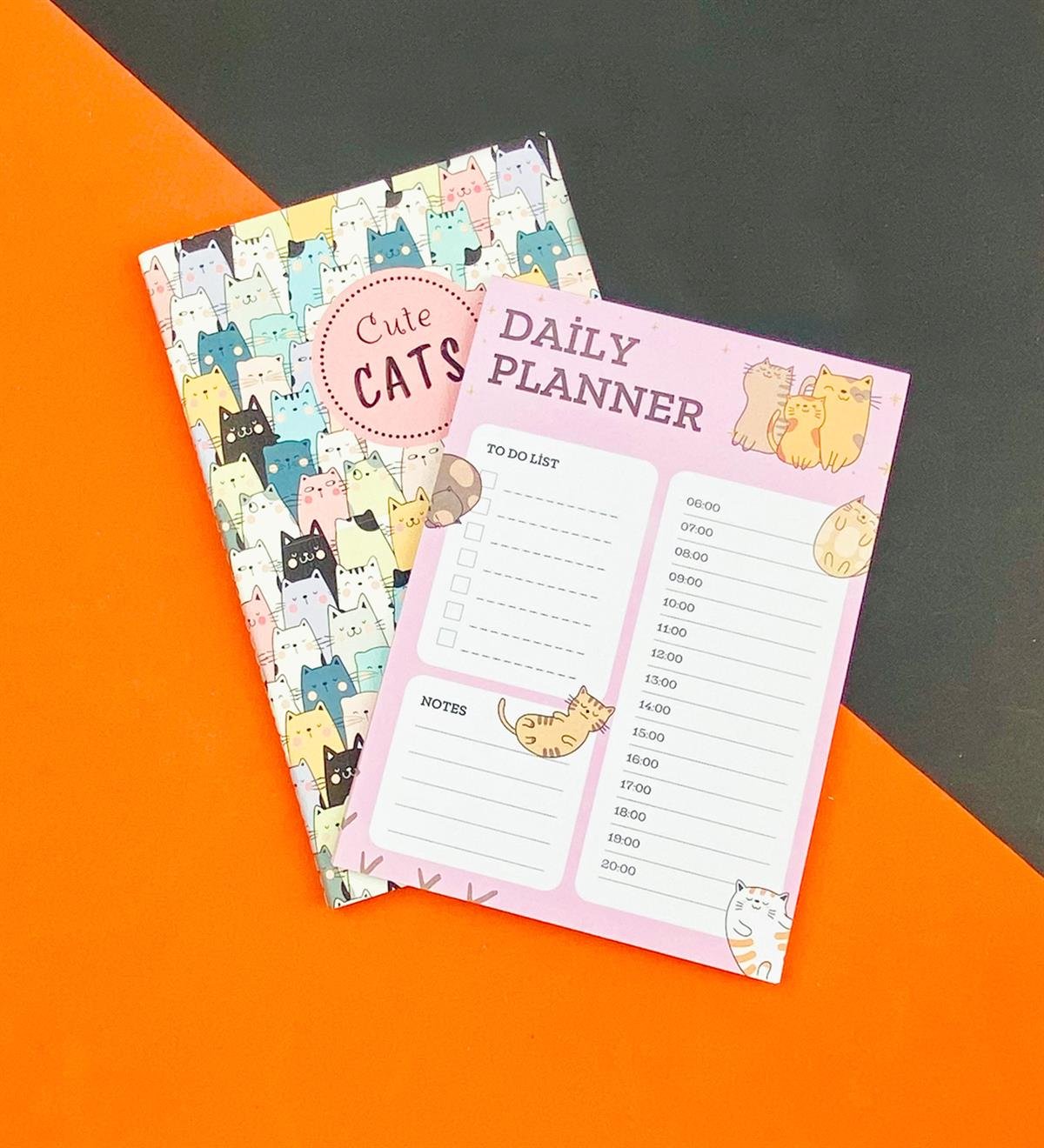 To Do List Yapılacak Listesi Dikişli Defter ve Klavye Önü Haftalık Planlayıcı Set 01giftmodaGmhs101927