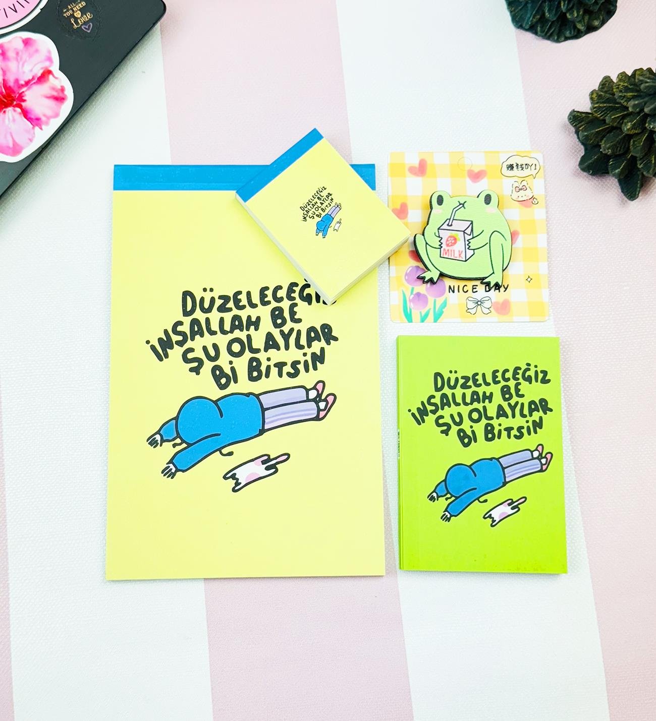 Motto Tasarımlı 4'lü Hediye Seti Seri :6giftmodaGmhs102019