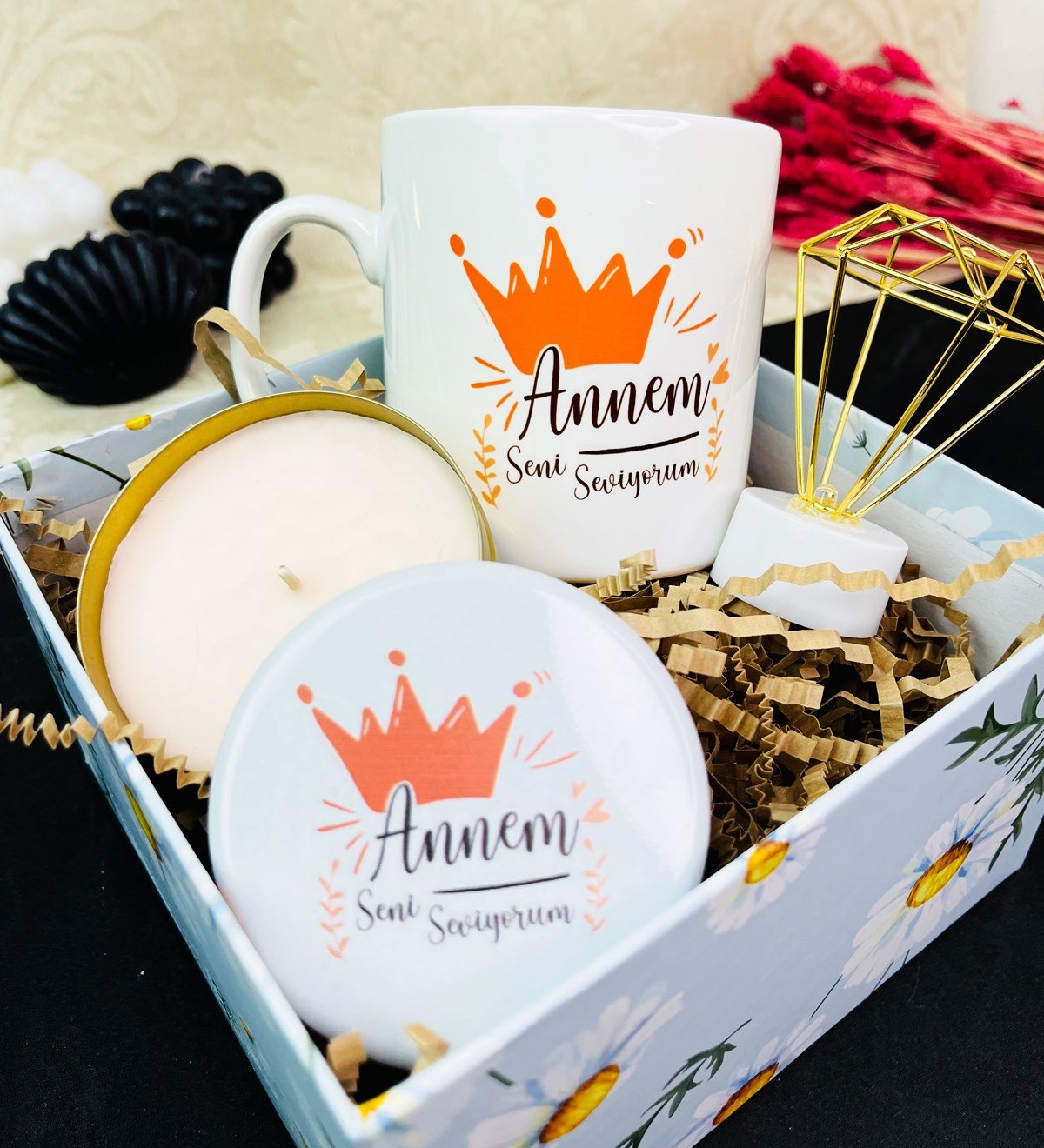 Annem Seni Seviyorum Tasarımlı Mini Hediye SetigiftmodaGmhs101623
