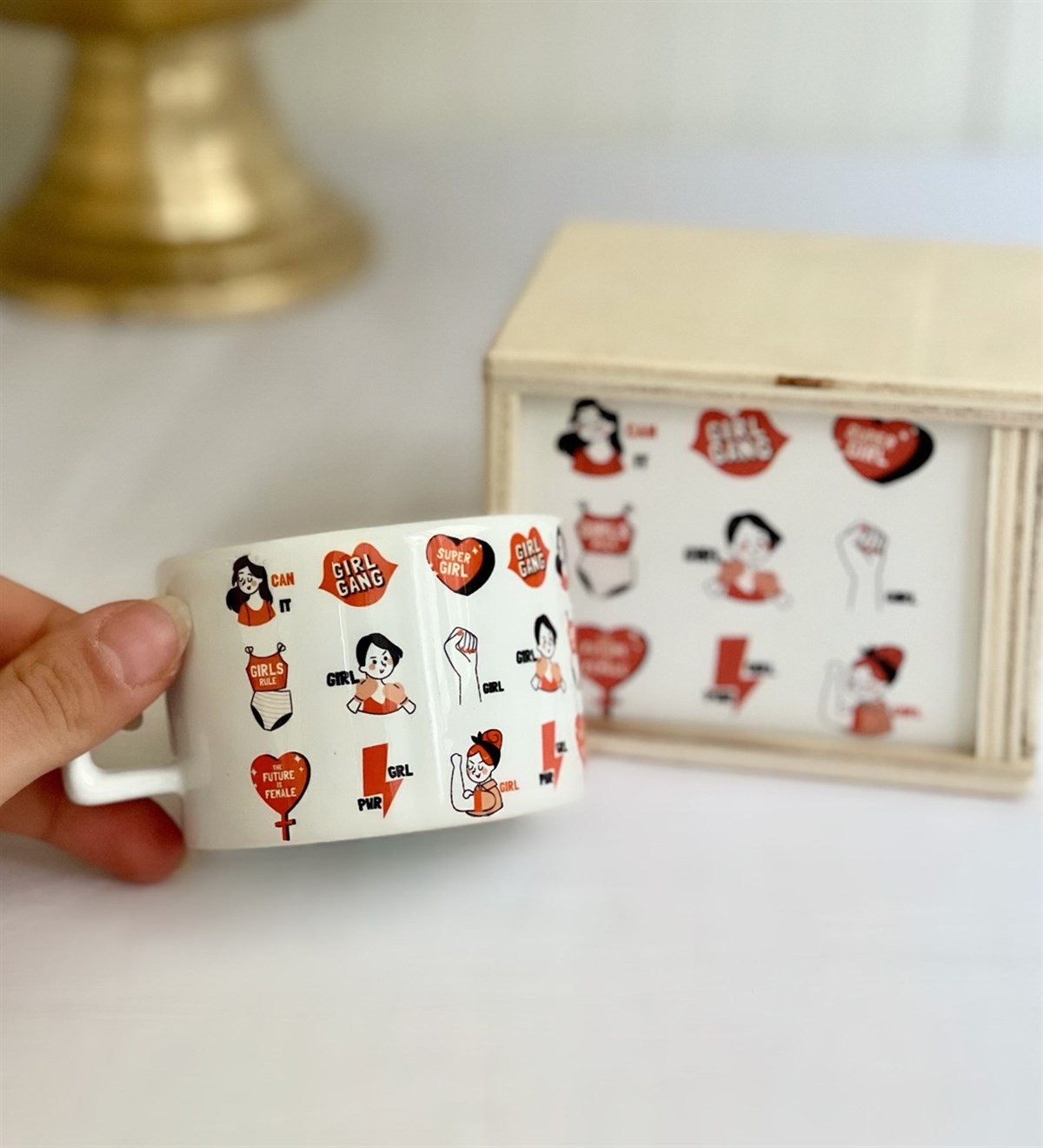 Girl Gang Tasarımlı Kutulu Kupa Ve Tarihsiz AjandaGiftmoda Gmhs100465