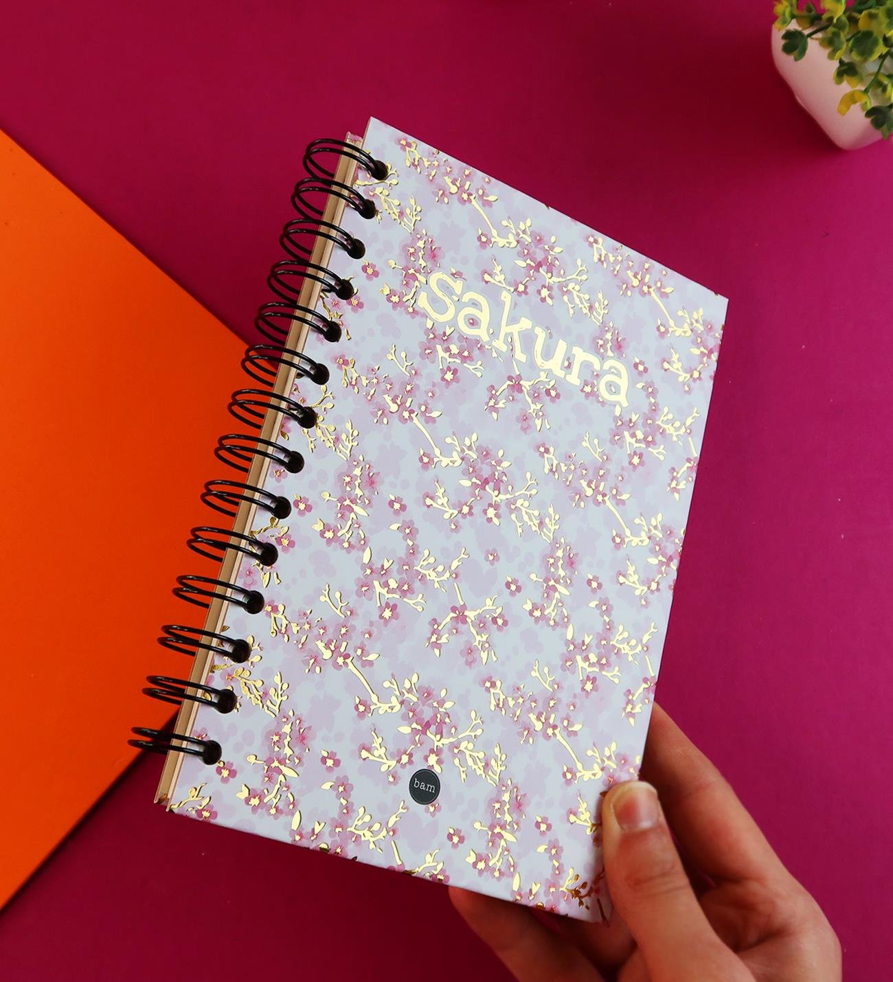 Kırmızı Sakura 3'lü Mini Hediye Kutusu ve Dot Defter, Doodle Book SetgiftmodaGmhs102072
