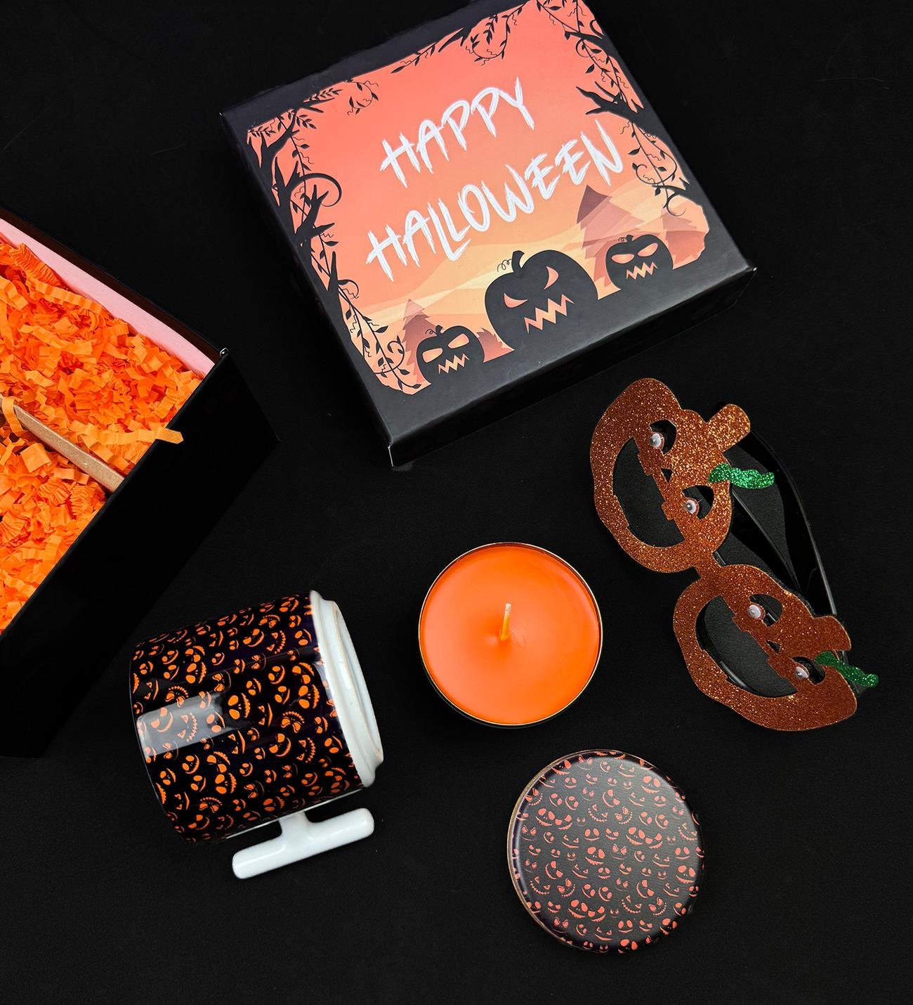 Happy Halloween Bal Kabağı Tasarımlı Cadılar Bayramı Hediye SetigiftmodaGmhs102033
