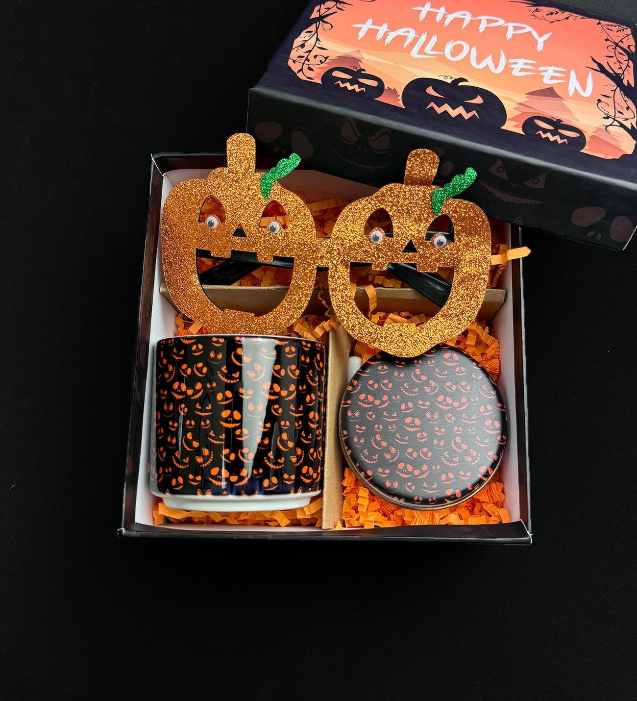 Happy Halloween Bal Kabağı Tasarımlı Cadılar Bayramı Hediye SetigiftmodaGmhs102033