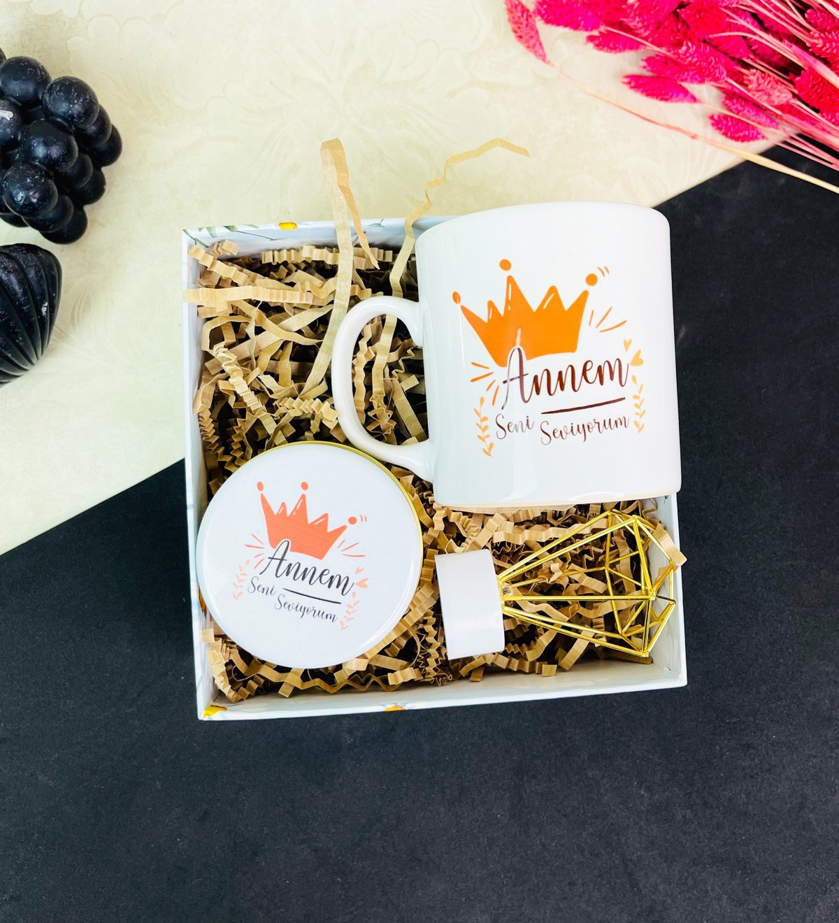 Annem Seni Seviyorum Tasarımlı Mini Hediye SetigiftmodaGmhs101623