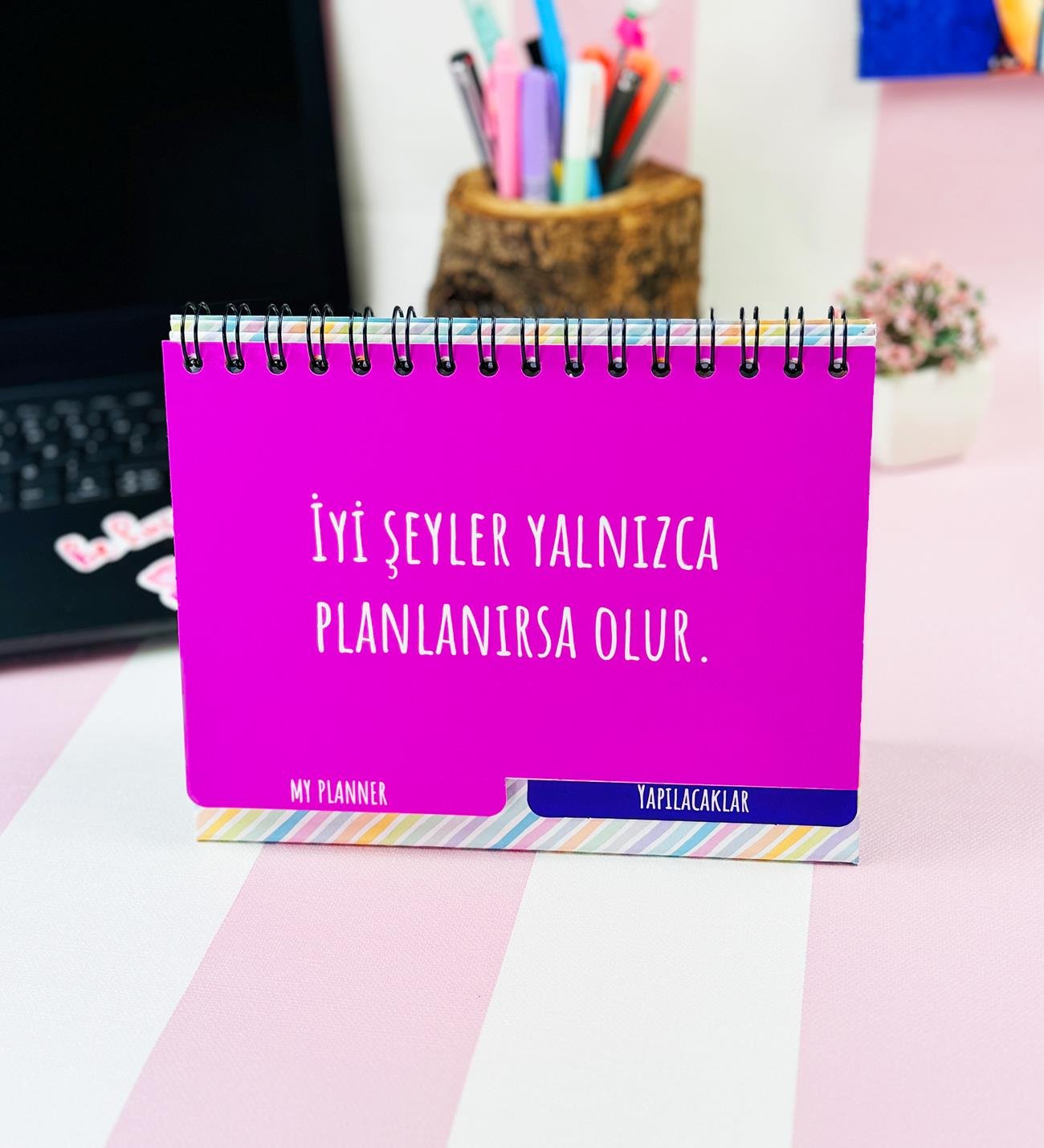 Herkesin Hayatına Kimse Karışamaz Yeni Nesil Masa Üsü Planner Ve Lastikli Defter SetgiftmodaGmhs102011