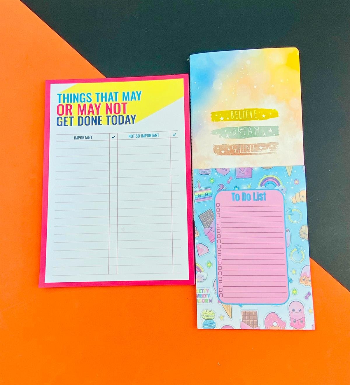To Do List Yapılacak Listesi Dikişli Defter ve Klavye Önü Haftalık Planlayıcı Set:2giftmodaGmhs101929