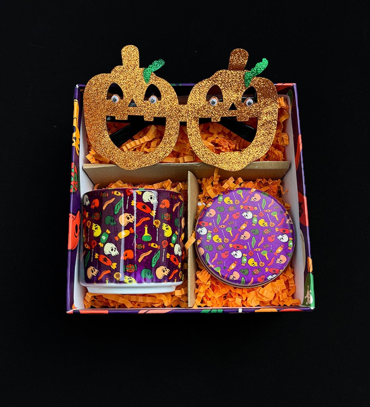 Mor İskelet Halloween Tasarımlı Cadılar Bayramı Hediye SetigiftmodaGmhs102036