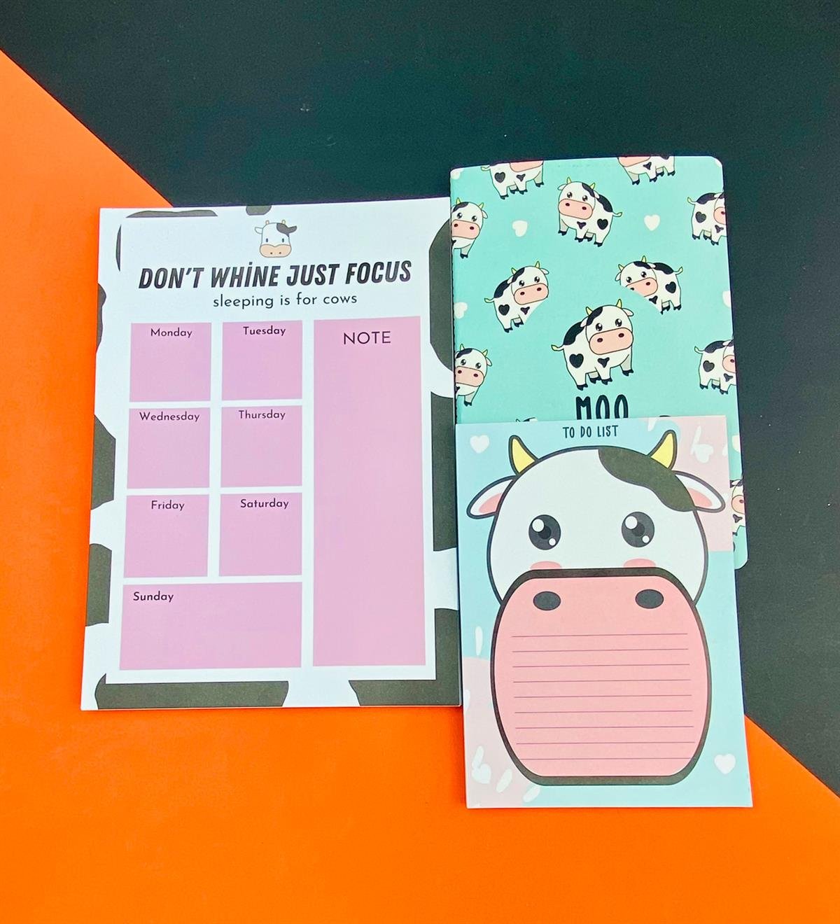 To Do List Yapılacak Listesi Dikişli Defter ve Klavye Önü Haftalık Planlayıcı Set:5giftmodaGmhs101935