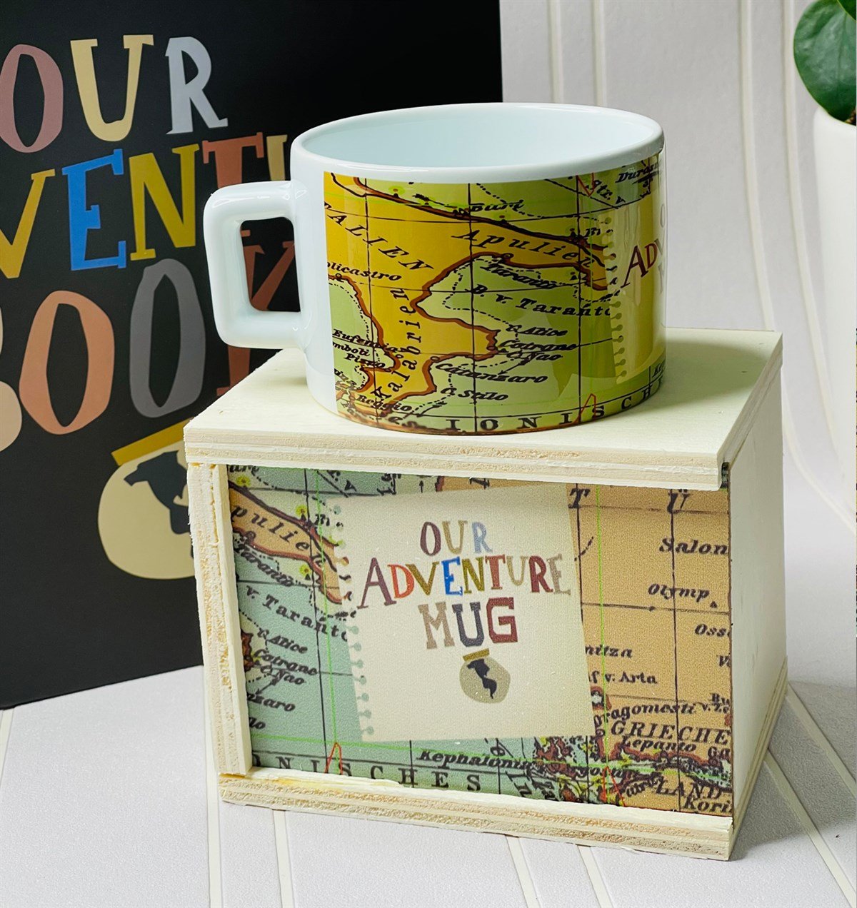 Our Adventure Book Tasarımlı Klasör Albüm Ve Kutulu Kupa SetgiftmodaGmhs101219