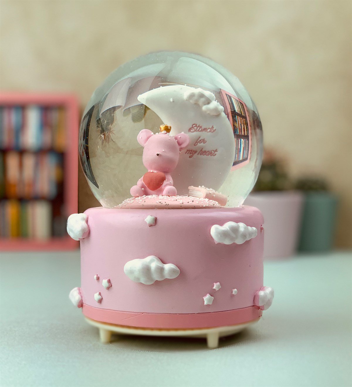 Hoş Geldin Bebek Pembe Kız Kar Küresi Büyük BoyGiftmodaGm-2061-A