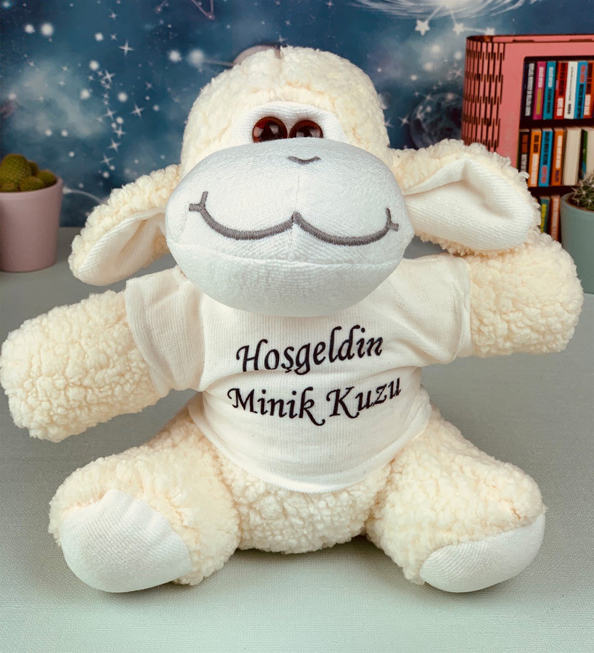 Hoşgeldin Minik Kuzu Tasarımlı Peluş KuzuGiftmodaKuzu-peluş