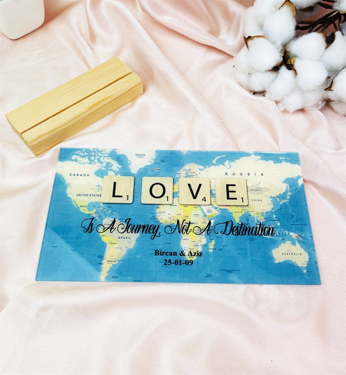 Kişiye Özel Love Travel Journal Tasarımlı PlakgiftmodaGmig000054
