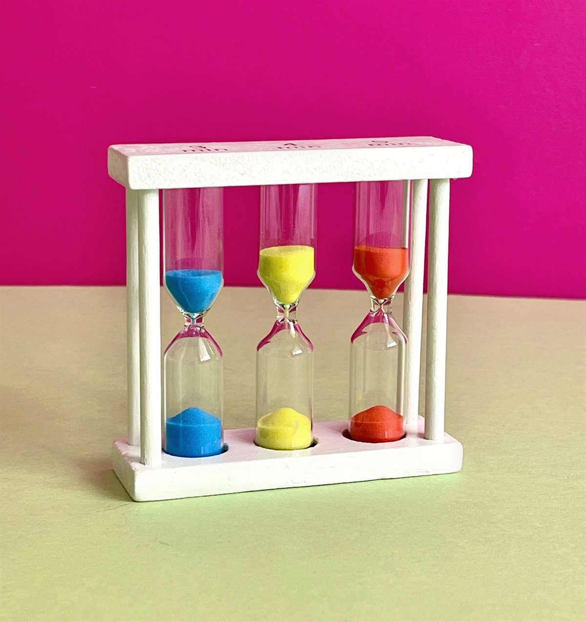 Beyaz Ahşap 3-4-5 Dakika Kum SaatiGiftmodaGm-4241