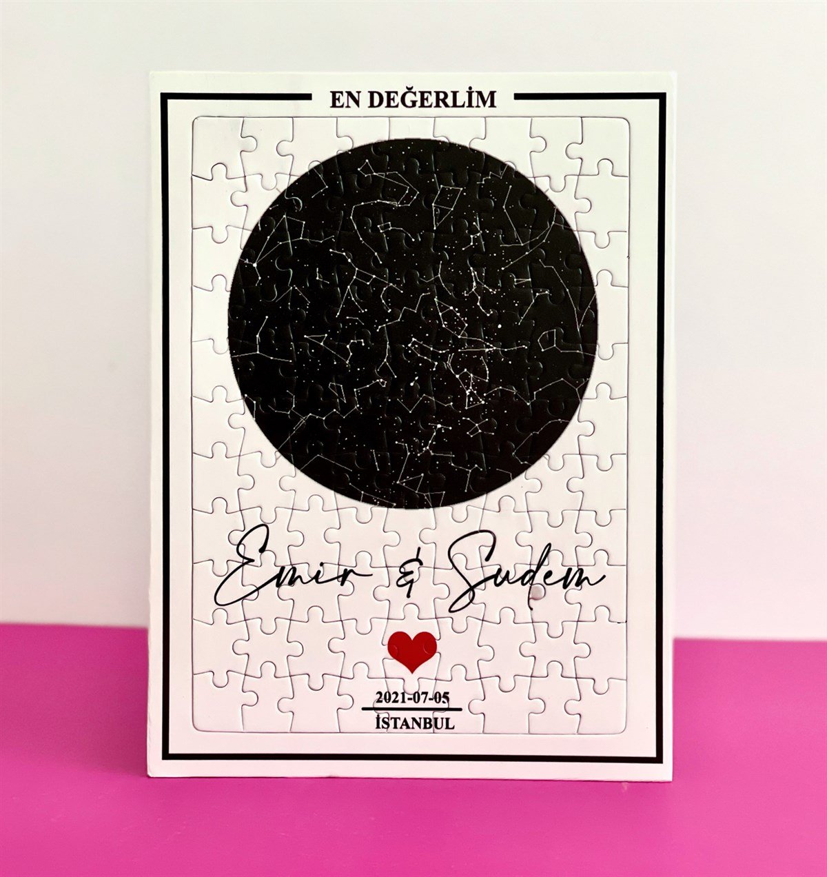 Kişiye Özel Yıldız Haritası Tasarımlı 99 Parça PuzzleGiftmodaGmig000045