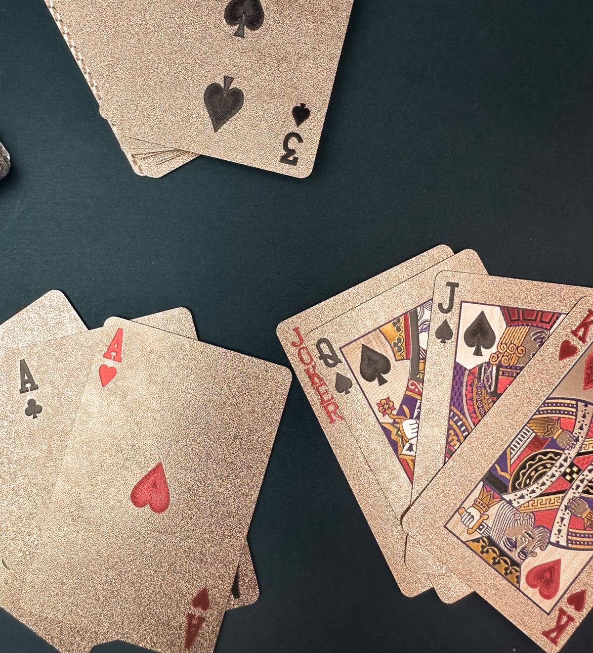 Bronz Kaplama İskambil Oyun Kartı	giftmodaBAM-104	