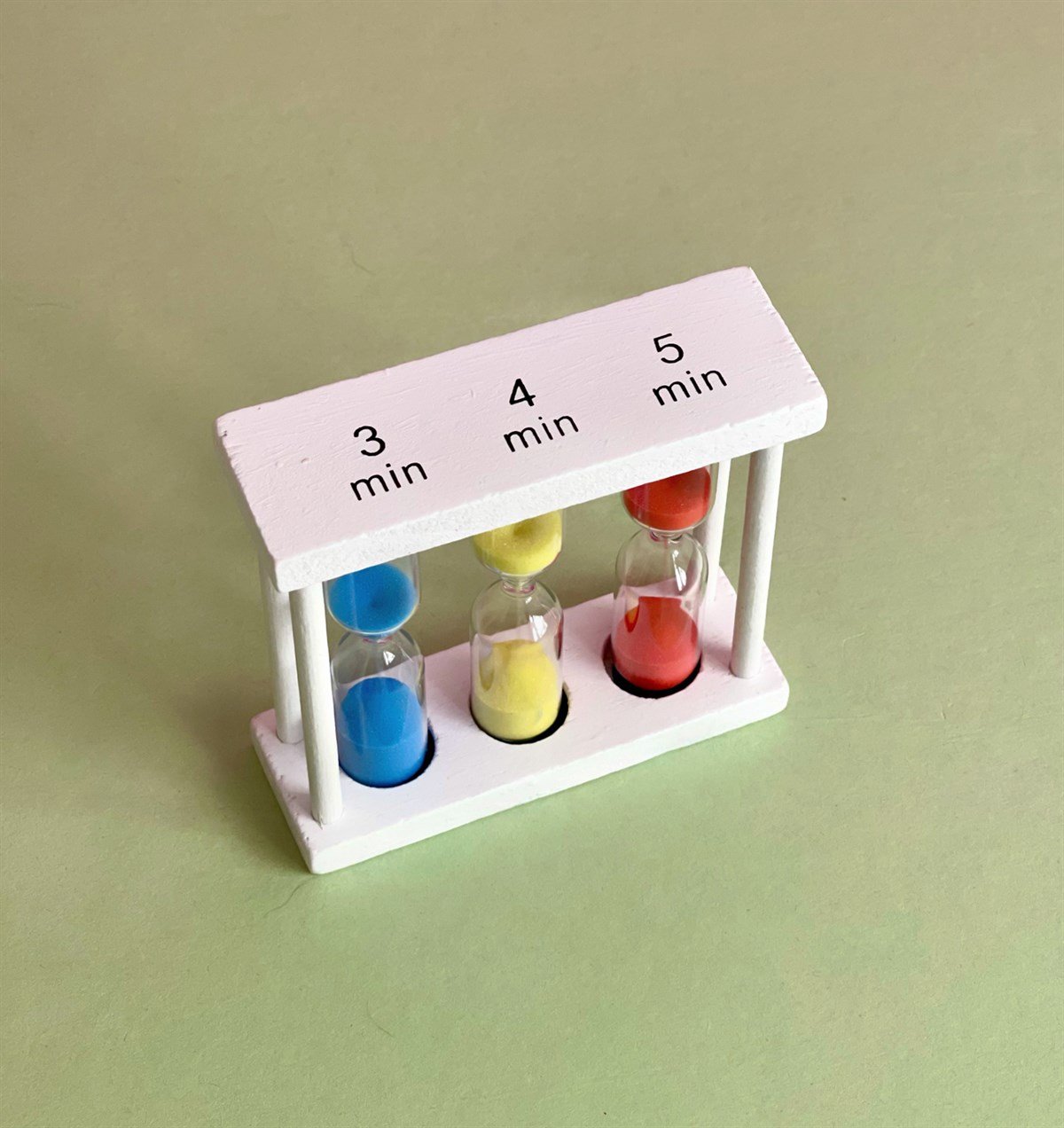 Beyaz Ahşap 3-4-5 Dakika Kum SaatiGiftmodaGm-4241