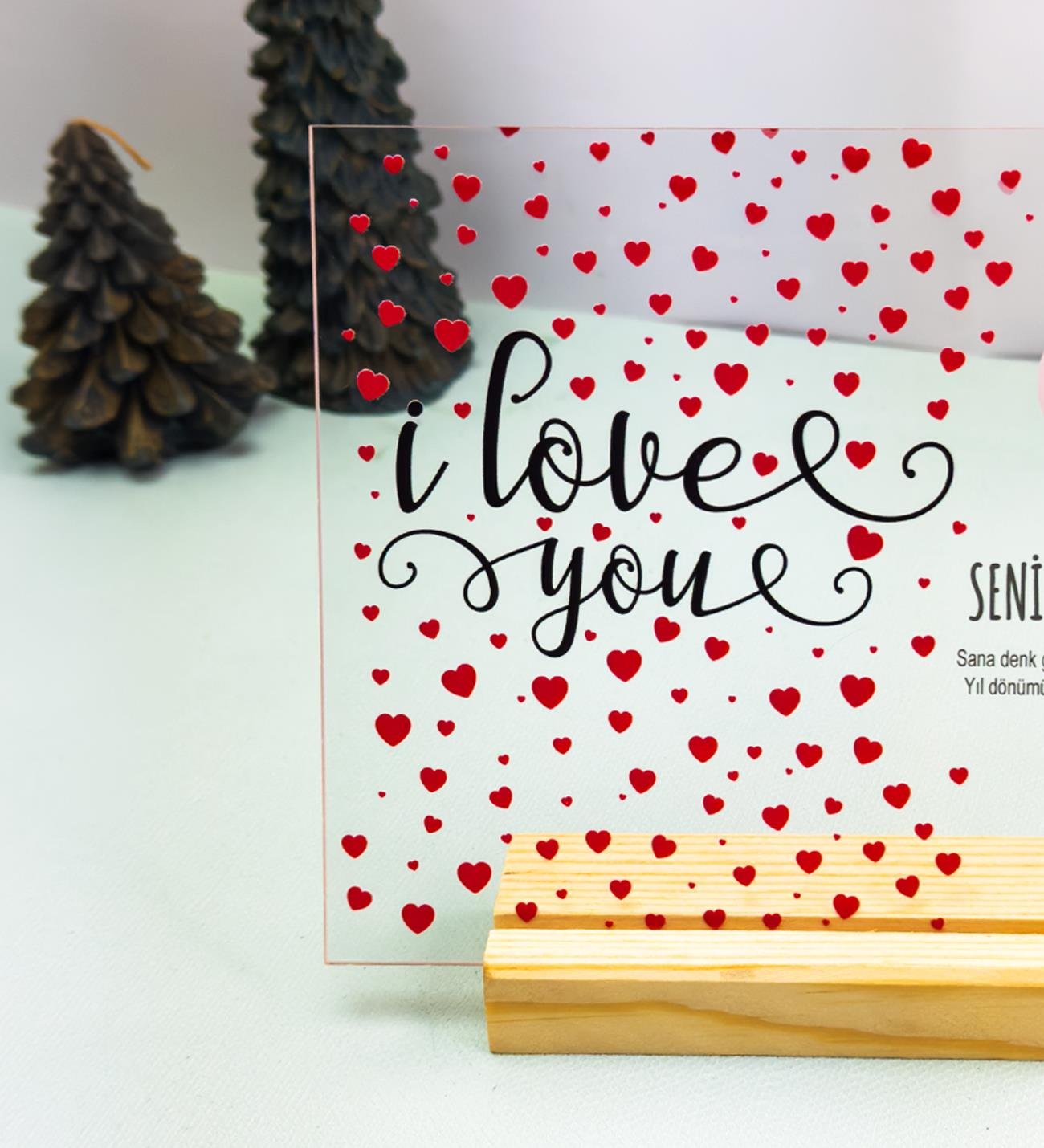 Özelleştirilebilir NFC Destekli I Love You Çerçeve - Özel Günler İçingiftmodaGmig000093
