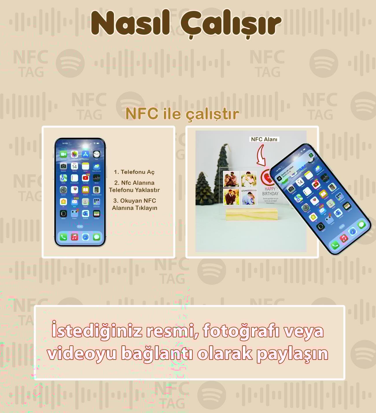 Kişiye Özel Fotoğraflı NFC Destekli Anı ÇerçevesigiftmodaGmig000089