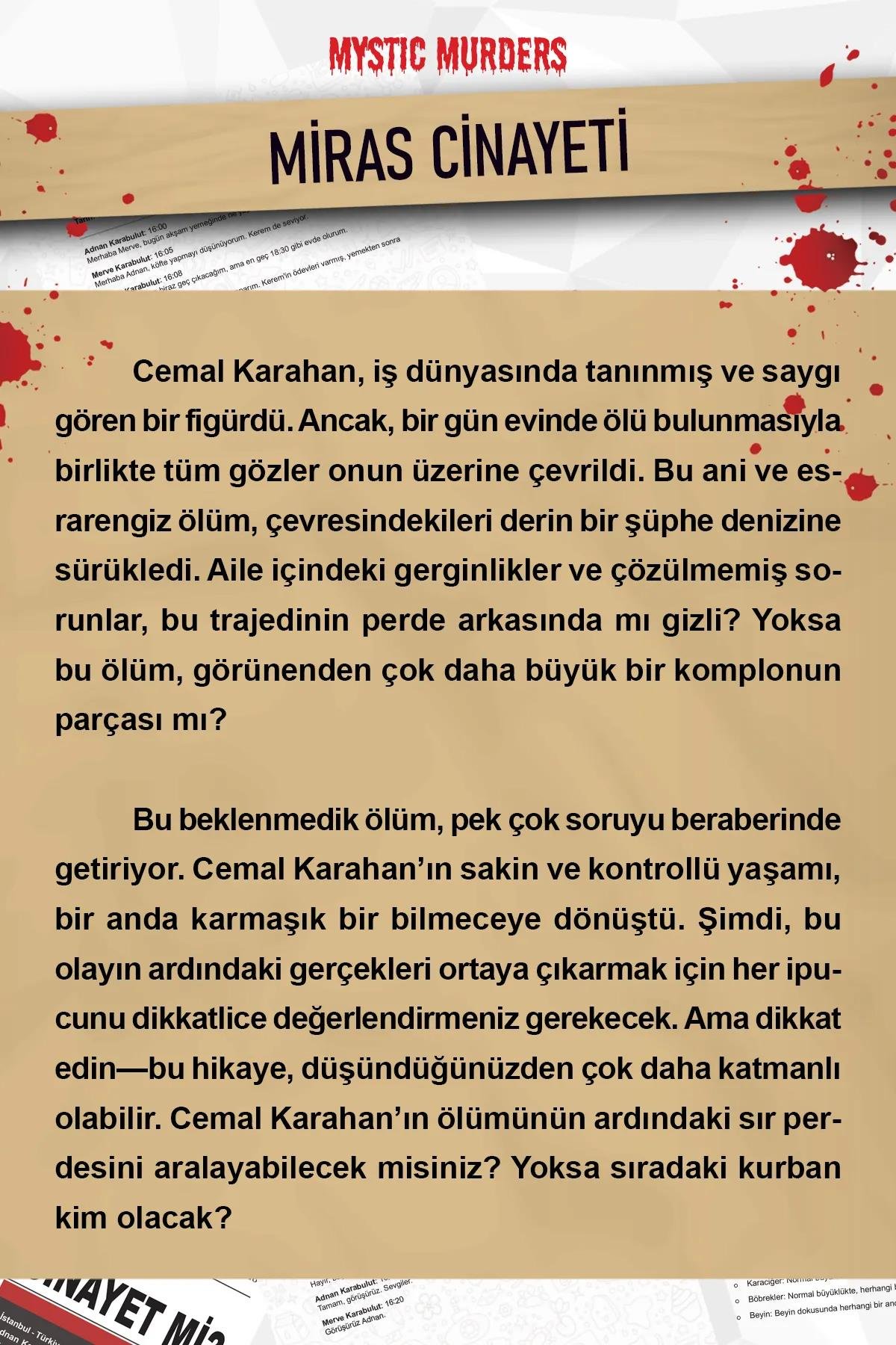  Dedektiflik Cinayet Çözme Oyunu - Miras CinayetigiftmodaGmig000086