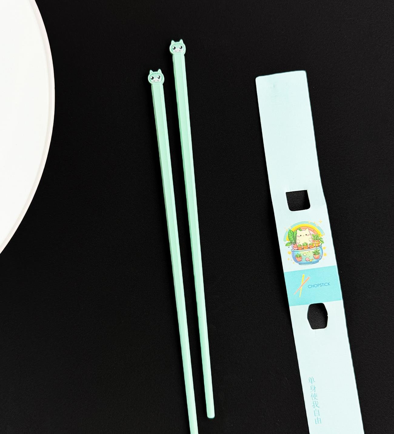 Kedi Figürlü Metal ChopstickgiftmodaBm-1632