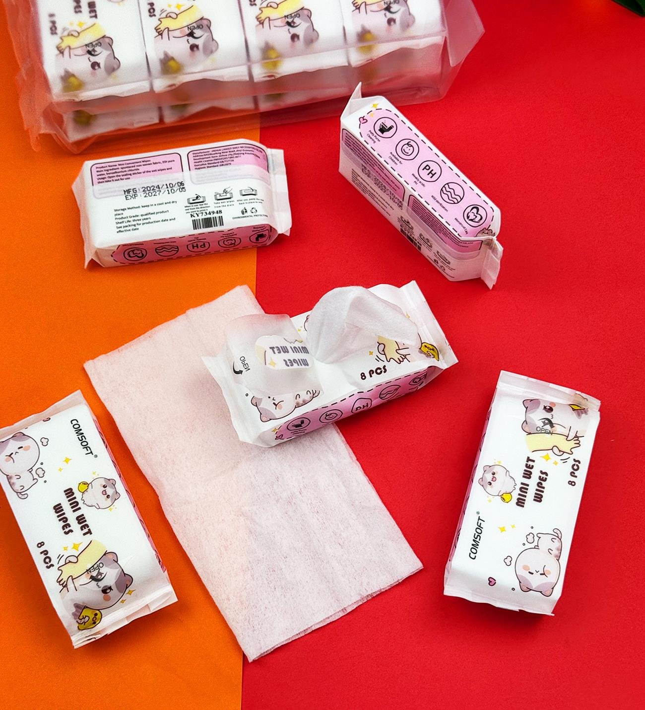 Figürlü Kompakt Mini Islak Mendil Paketi - 16'lıgiftmodaBM-1468