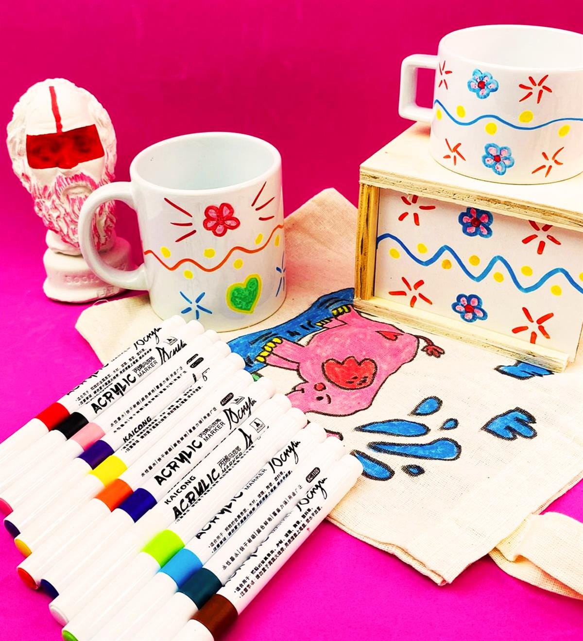 Kutulu 12'li Akrilik Kalem SetgiftmodaBM-1061