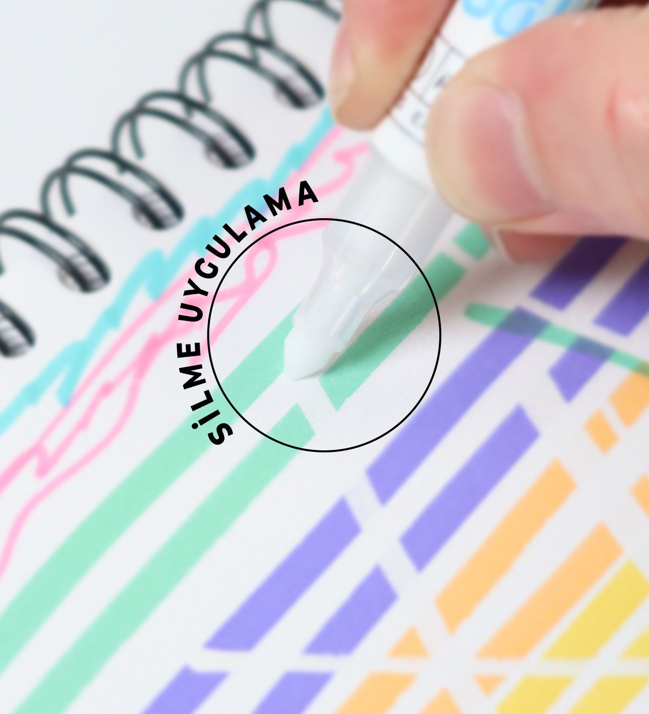 6 Renk Simli ve Silinebilir Kalem SetgiftmodaBM-2507