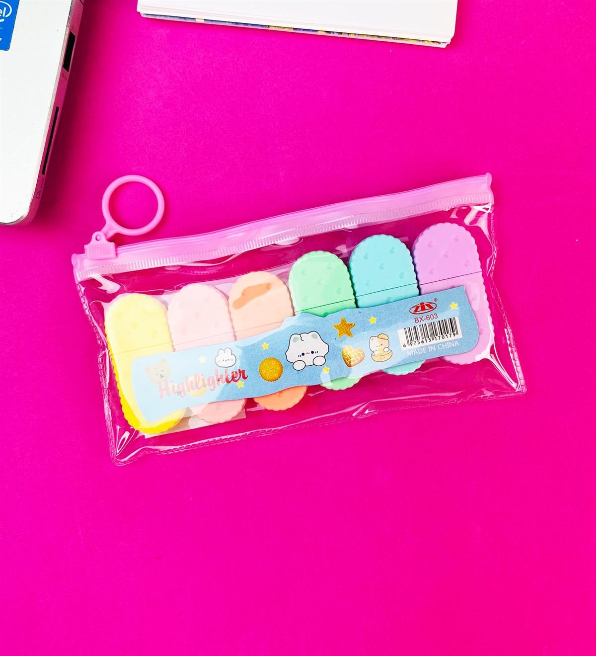 Kurabiye Tasarımlı 6'lı Keçeli KalemgiftmodaBam-148