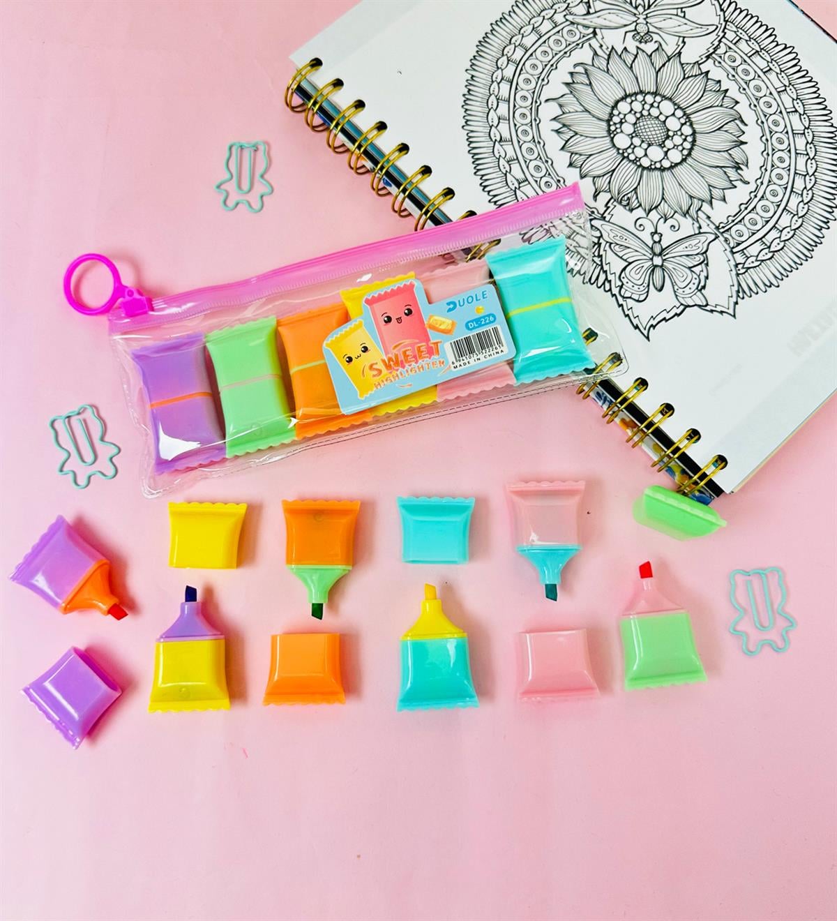 6'Lı Kare Şeker Görünümlü Fosforlu KalemgiftmodaGm-5083