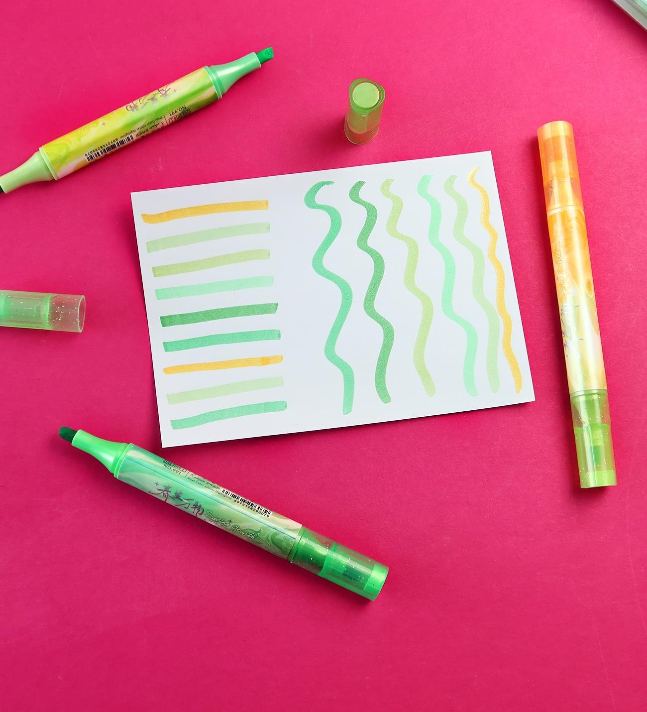 Pastel Tonlu Çift Uçlu Fosforlu Kalem Seti – 3'lügiftmodaBM-2189