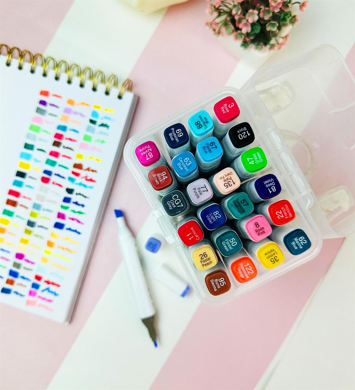 Colorful Çift Taraflı 24'lü Marker Kalem SetgiftmodaBam-152