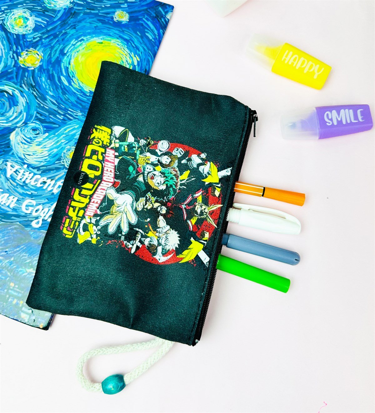 My Hero Acemedia Tasarımlı Bez Kalemlik CüzdangiftmodaGmklm100195