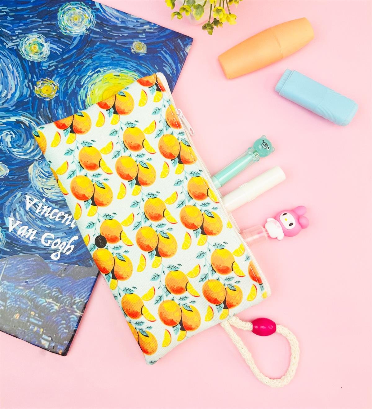 Portakal Tasarımlı Bez Kalemlik CüzdangiftmodaGmklm100229