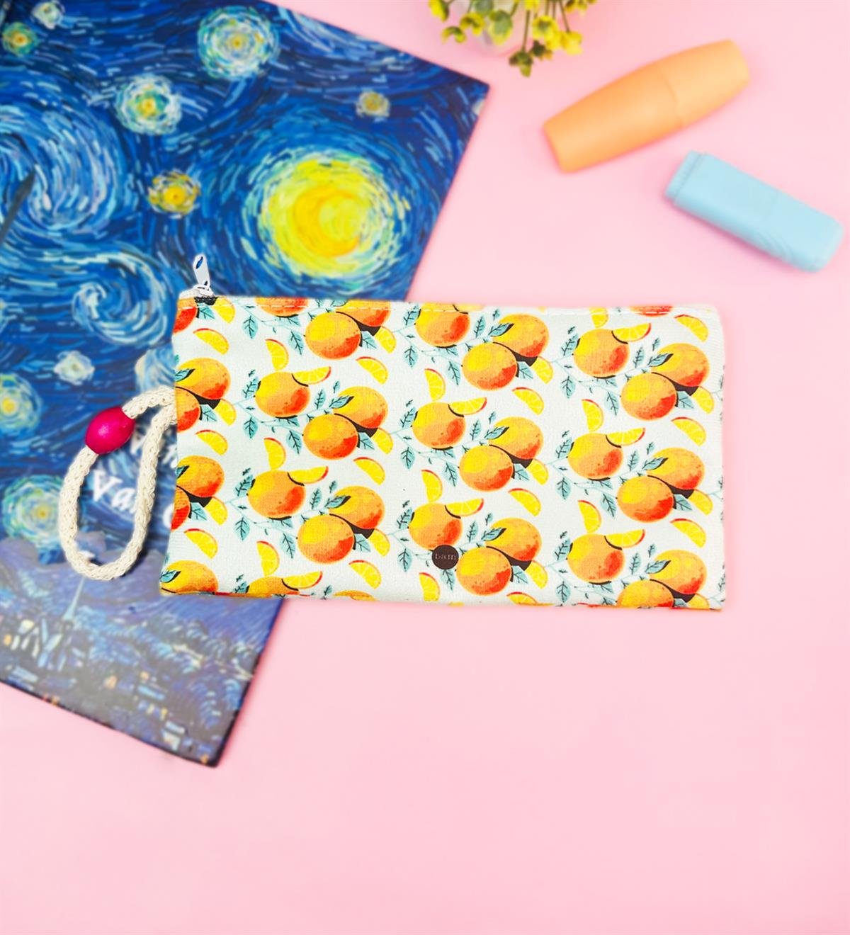 Portakal Tasarımlı Bez Kalemlik CüzdangiftmodaGmklm100229