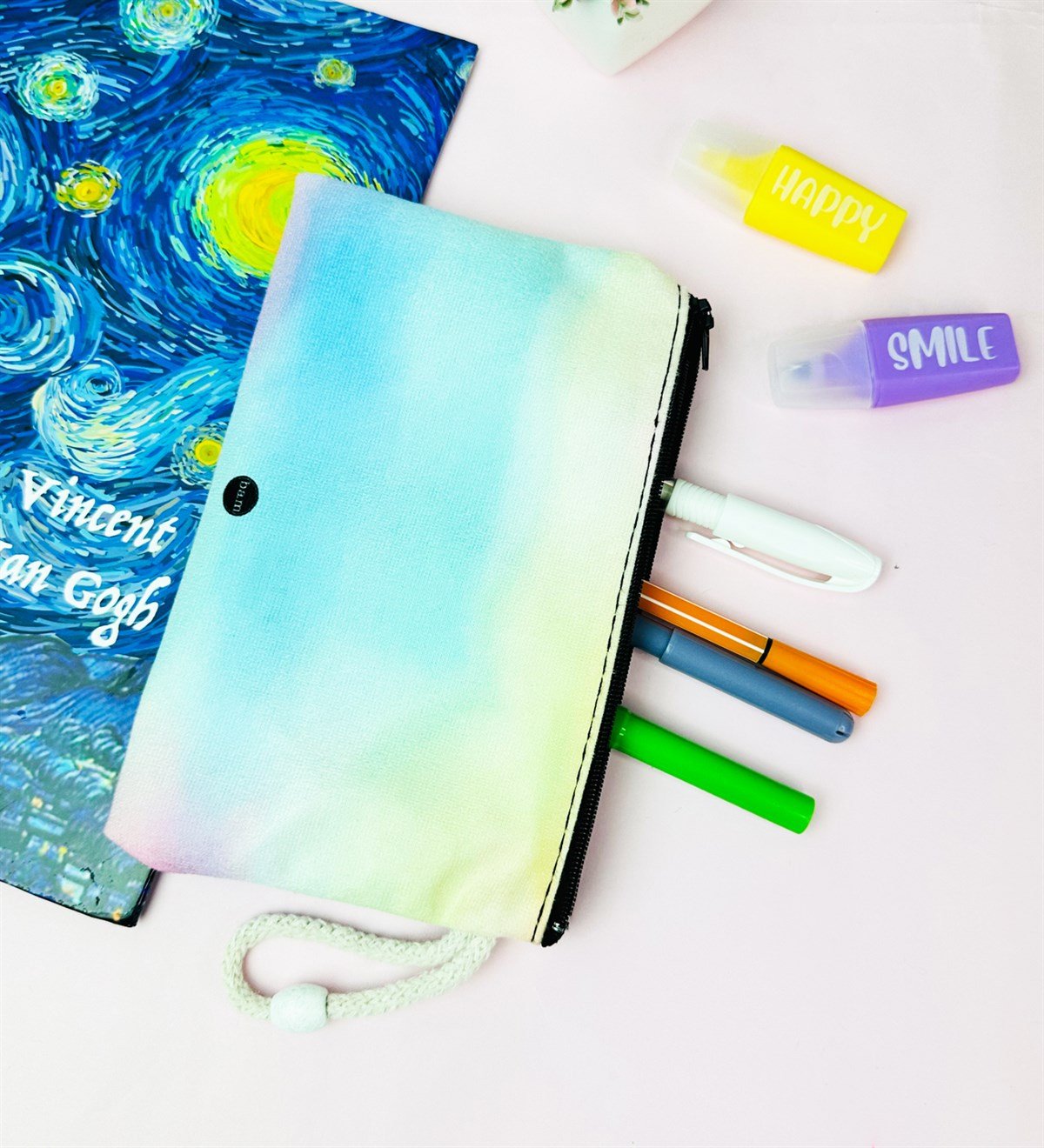 Color Blast Tasarımlı Bez Kalemlik CüzdangiftmodaGmklm100192	