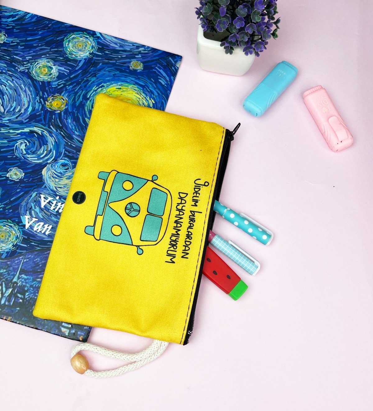 Gidelim Buralardan Tasarımlı Bez Kalemlik CüzdangiftmodaGmklm100162