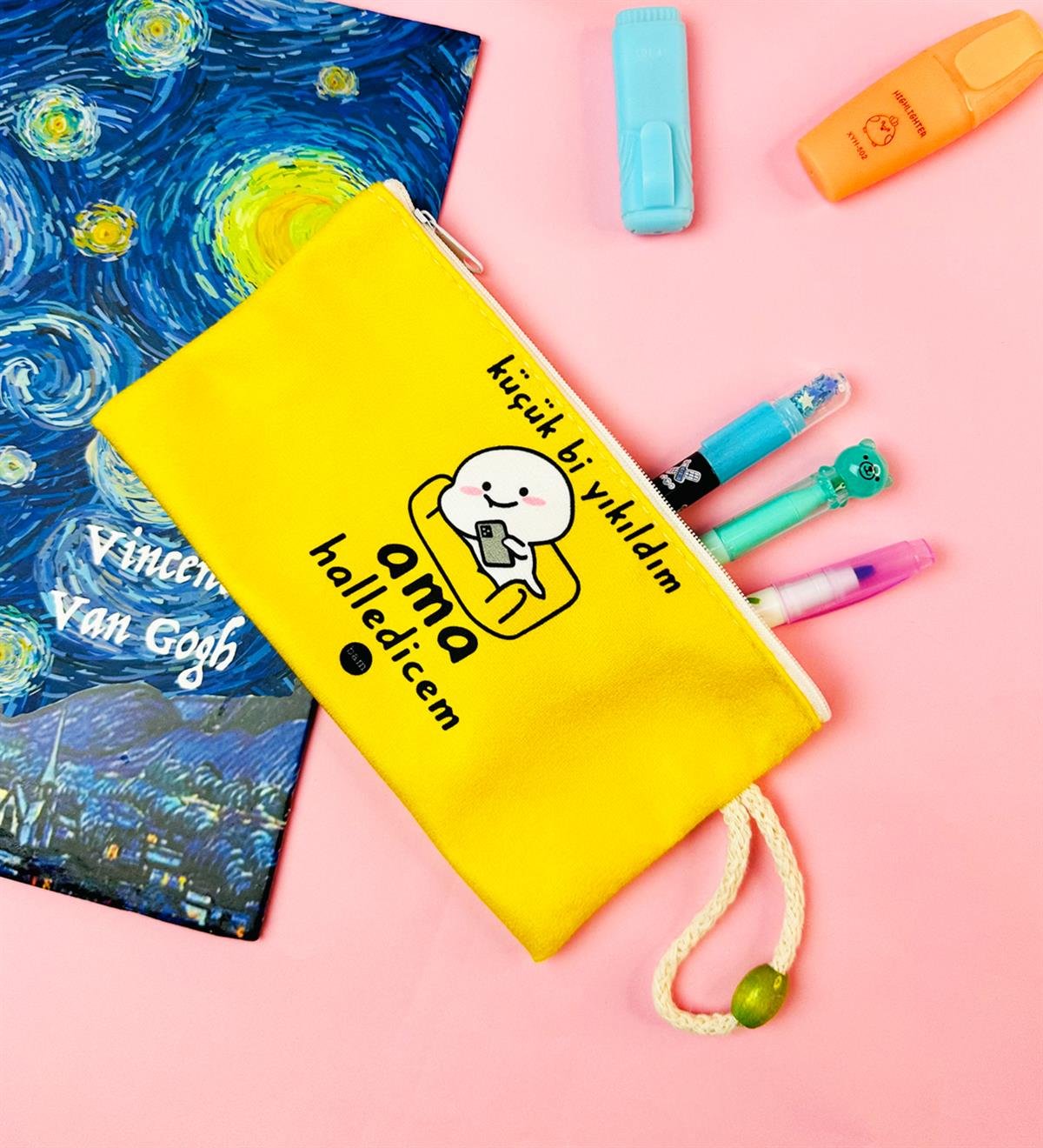 Küçük Bi Yıkıldım Tasarımlı Bez Kalemlik CüzdangiftmodaGmklm100224