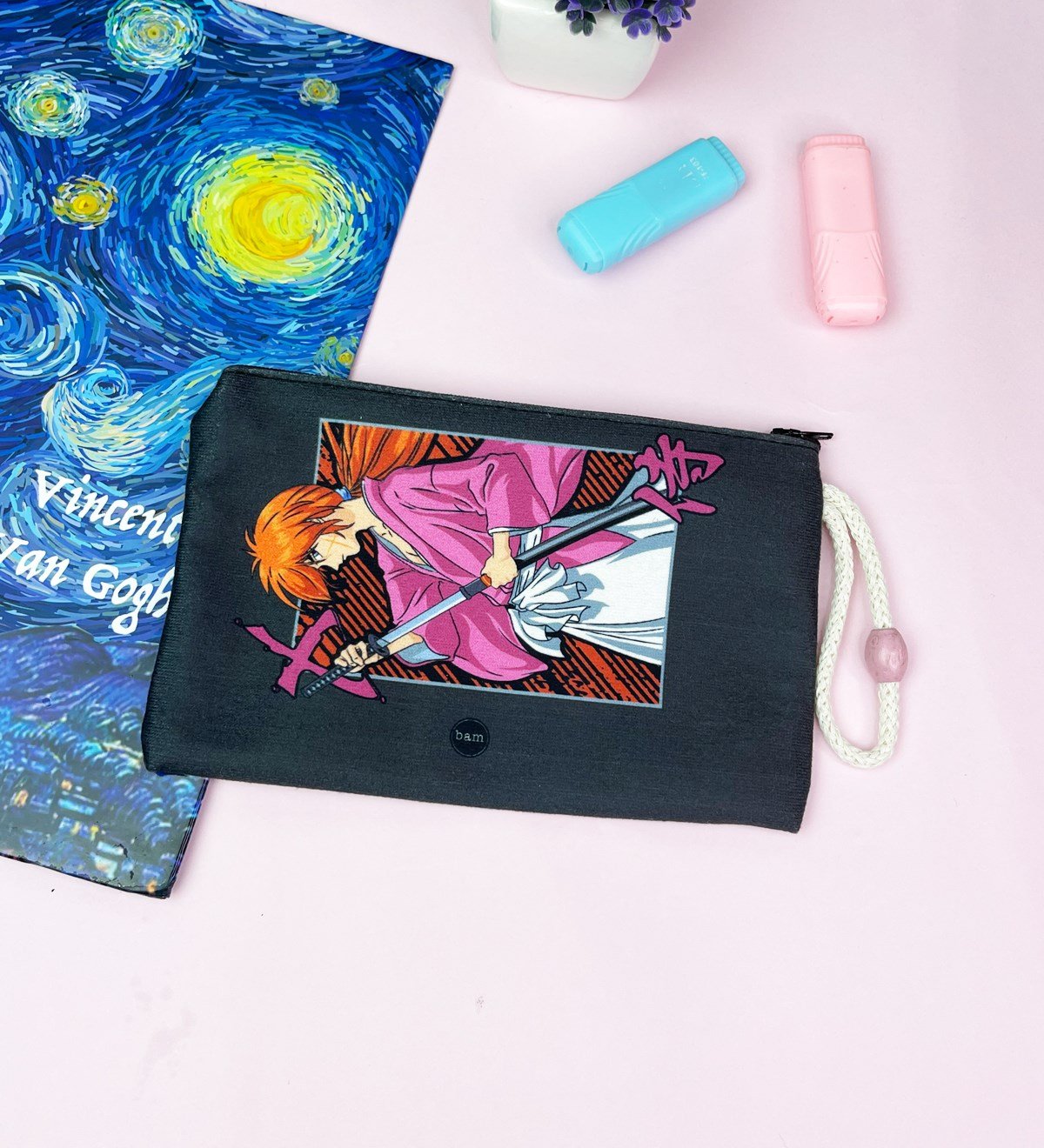 Samurai X Tasarımlı Bez Kalemlik CüzdangiftmodaGmklm100174