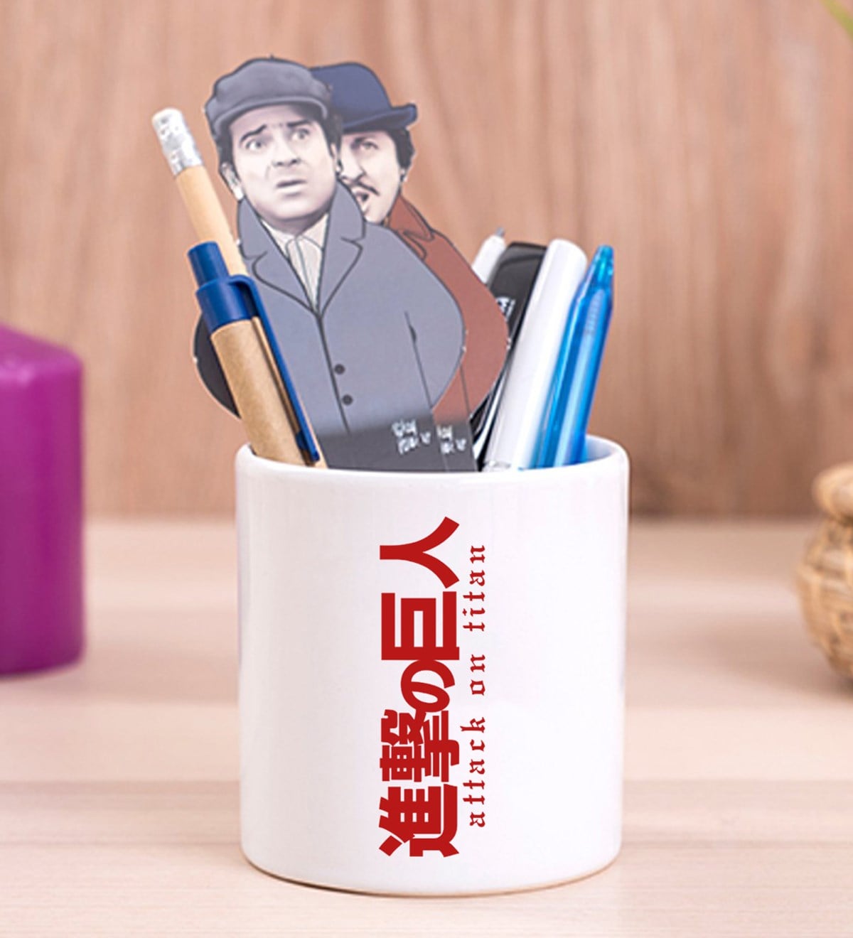 Attack On Titan Logo Anime Tasarımlı Seramik KalemlikgiftmodaGmklm100068