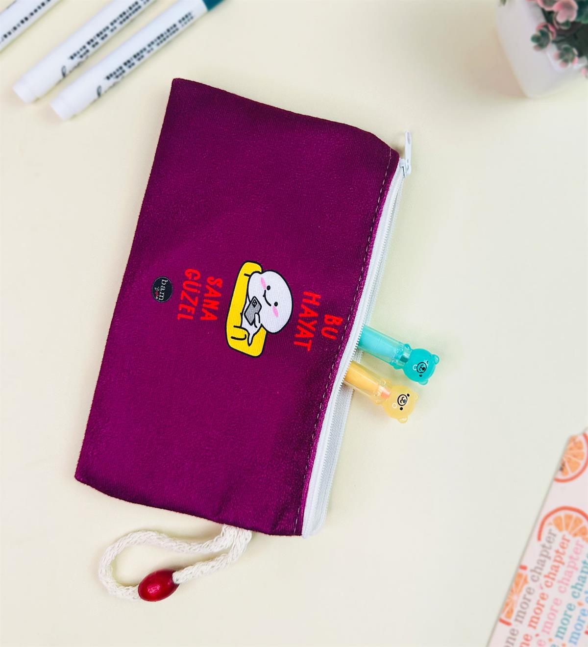 Bu Hayat Sana Güzel Tasarımlı Bez Kalemlik CüzdangiftmodaGmklm100233