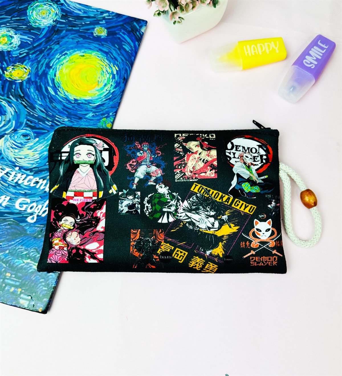 Anime Mix Tasarımlı Bez Kalemlik CüzdangiftmodaGmklm100205