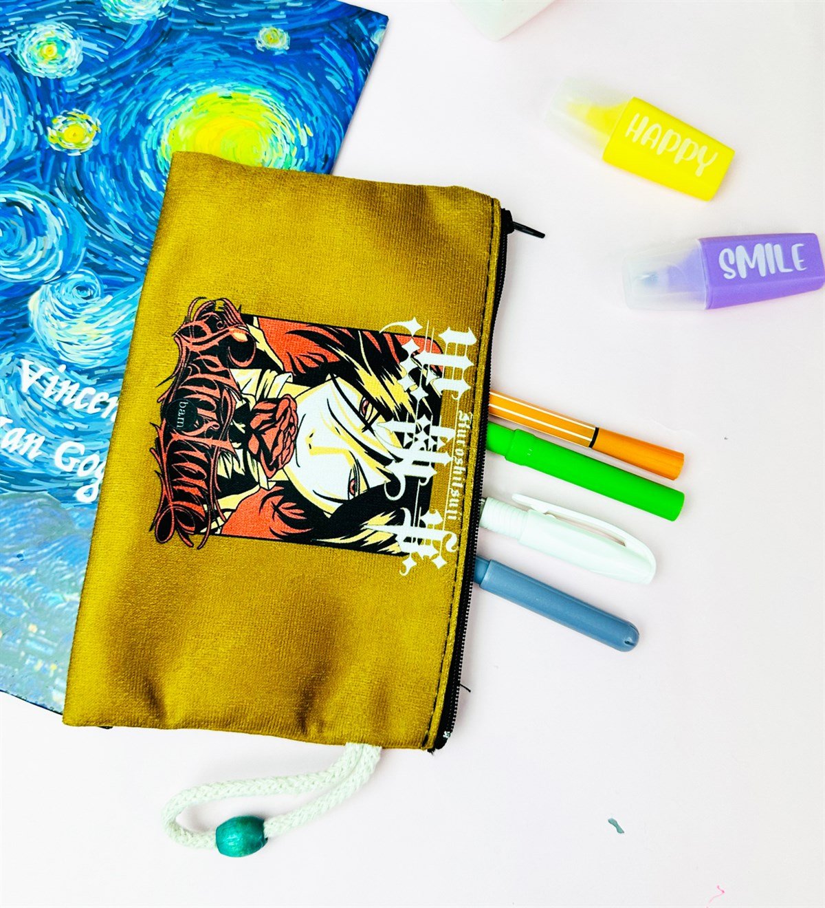 Kuroshilsuji Anime Tasarımlı Bez Kalemlik CüzdangiftmodaGmklm100193	