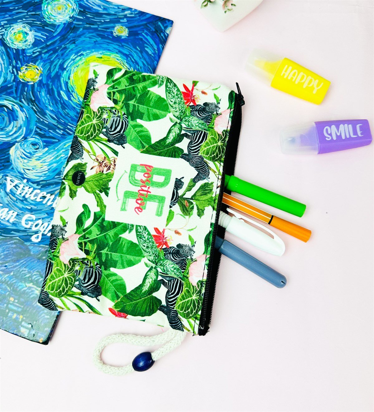 Be Positive Tasarımlı Bez Kalemlik CüzdangiftmodaGmklm100190	