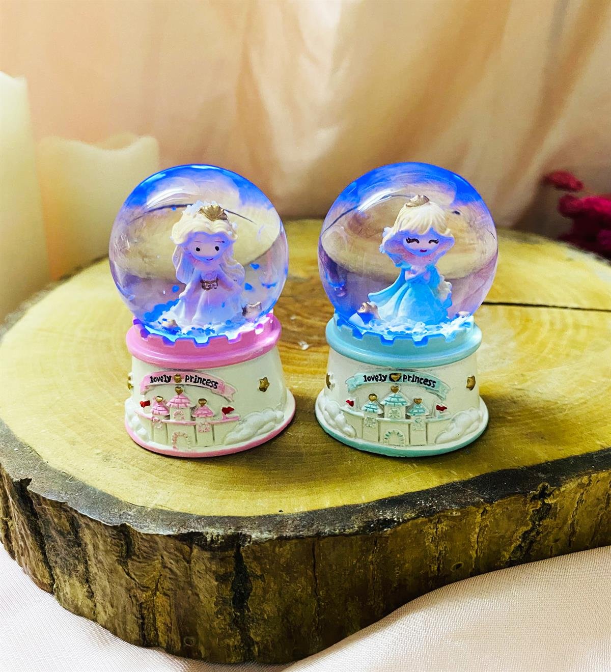 Sevimli Prenses Tasarımlı Mini Işıklı Kar KüresigiftmodaBam-149