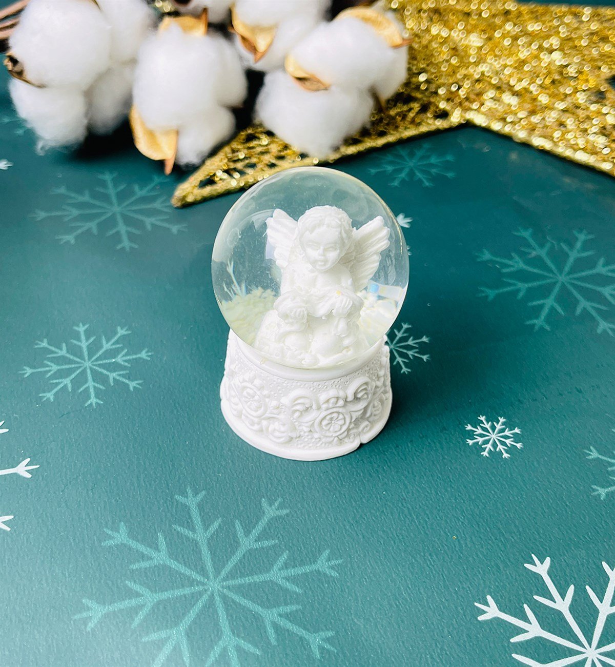 Beyaz Melek Mini Kar KüresigiftmodaGM-4247