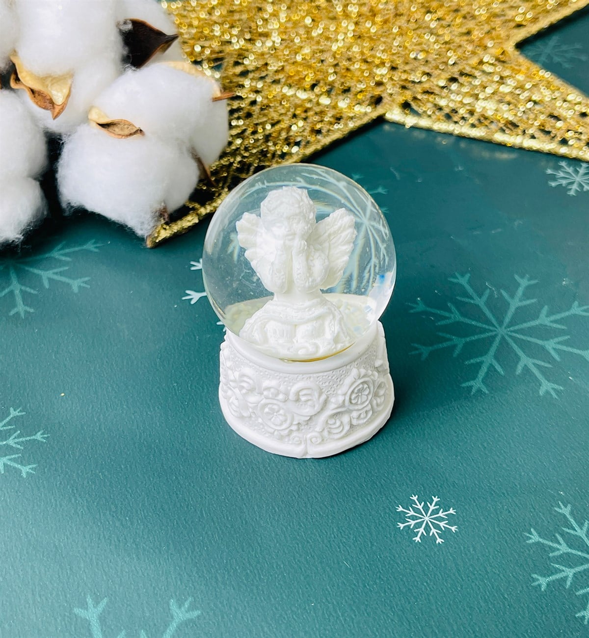 Beyaz Melek Mini Kar KüresigiftmodaGM-4247