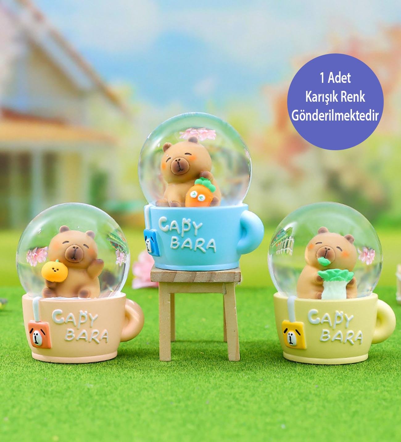 Mini Işıklı Capybara Fincan Kar KüresigiftmodaBM-1908	